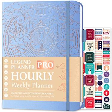 Imagem de Legend Planner Agenda horária PRO - Organizador semanal e diário com horários. Diário de agendas para trabalho e pessoal, A4 (Periwinkle)
