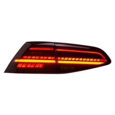 Imagem de Estilo de carro Lâmpada traseira compatível para VW Golf 7 LED Luz traseira 2013-2019 Adequado para Golf 7.5 MK7 Freio de animação DRL de parada traseira Acessórios para automóveis