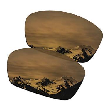 Imagem de SmartVLT Lentes de substituição masculinas para óculos de sol Oakley Plaintiff Squared OO4063 - Mais opções, Policarbonato - Bronze polarizado revestido a ar dourado, Tamanho �nico