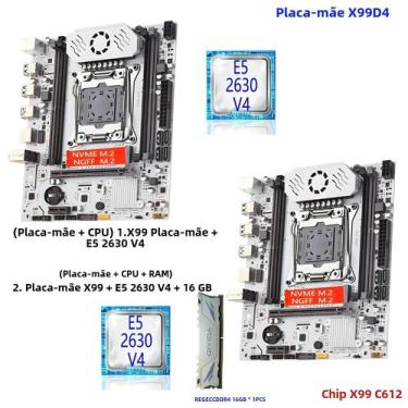 Imagem de Kit Placa-Mãe X99 com CPU LGA2011-3 Xeon E5 2630 V4 - 16GB DDR4 REG EC
