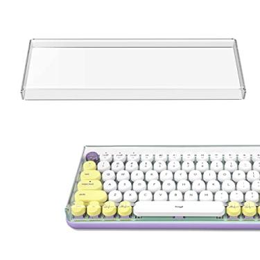 Imagem de Geekria Capa antipoeira para teclado, capa de teclado para teclado de teclas 75% compacto 84, compatível com Logitech MX Mechanical Mini, Logitech Pop Keys Mechanical, teclado Keychron K2 (acrílico