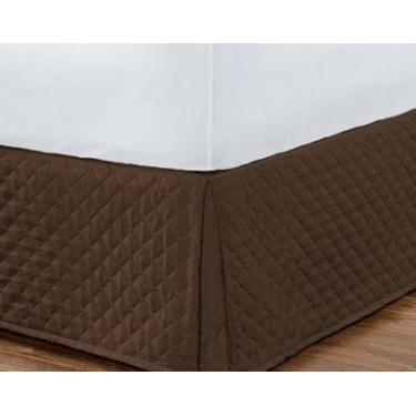 Imagem de Saia Box Matelada Casal Queen - Marrom - Everhome