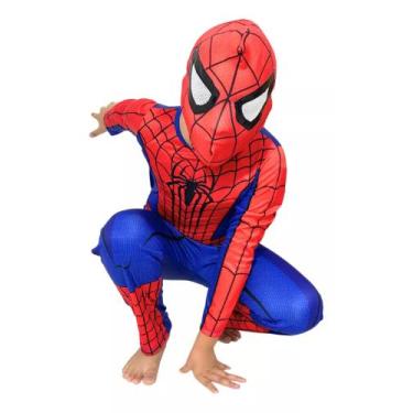 Imagem de Fantasia Infantil Homem Aranha Festa De Criança Spiderman - RR Store, 