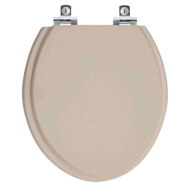 Imagem de Assento Sanitário Soft Close Convencional Oval Bege Saara para vaso Deca