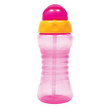 Imagem de Garrafinha Infantil Fresh com Canudo de Silicone 300ml Buba, Rosa