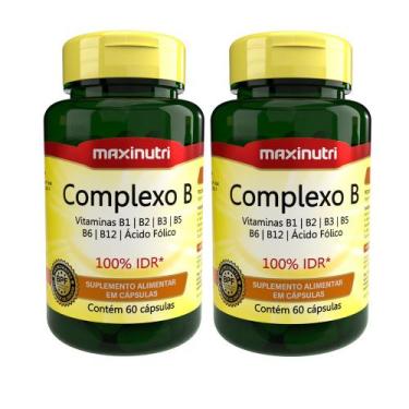 Imagem de Kit 02 Complexo B Vitaminas100% IDR Maxinutri 60 Capsulas
