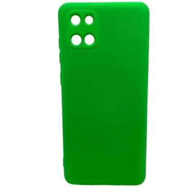 Imagem de Capinha Celular Compatível Com Samsung Galaxy Note 10 Lite SM-N770F Case Aveludada (Verde Lima C/Proteção)