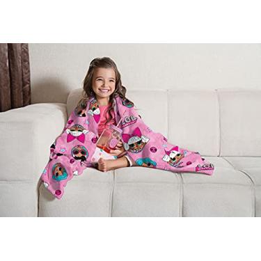 Imagem de Manta Fleece de Sofá Solteiro Estampada LOL 1,25m x 1,50m Com 1 peça - Produto Importado