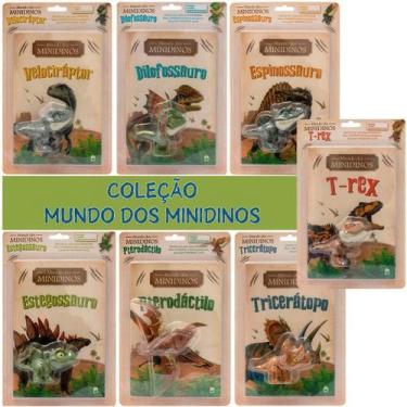 Imagem de Kit Mundo dos Minidinos: Dilofossauro + Espinossauro + Estegossauro + 