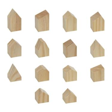 Imagem de oshhni 14 Peças Inacabadas de Madeira de Madeira Blocos de Madeira para Férias Decoração de Estante de Livros