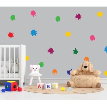 Imagem de Adesivo de Parede Infantil Mancha de Tinta Quarto Criança - Luni Perso