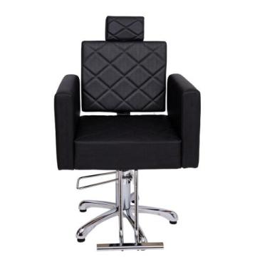 Imagem de Cadeira para Salão de beleza fixa cor preto - Lumi Móveis