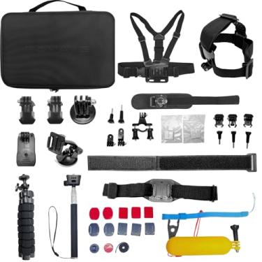 Imagem de Kit Go Pro 51 Peças em 1 Maleta e Acessórios para Camera de Ação Compativel Com Diversos Modelos Hero Black 6 7 Session Tripé Way 3 Em 1