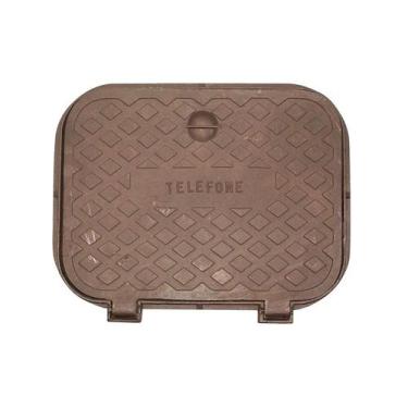 Imagem de Tampa Tampão Chão Articulado Ferro Inspeção Passagem 44x53cm - UNICLÁU