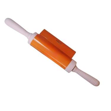 Imagem de Rolo De Massa De Silicone GiratóRio Rosa Antiaderente Para Massas De Pizza E PãEs(Branco 43,7 cm)