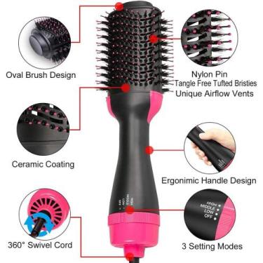 Imagem de Escova Alisadora Secadora Modeladora Stepone 127v Cabelo Modelado e Mo