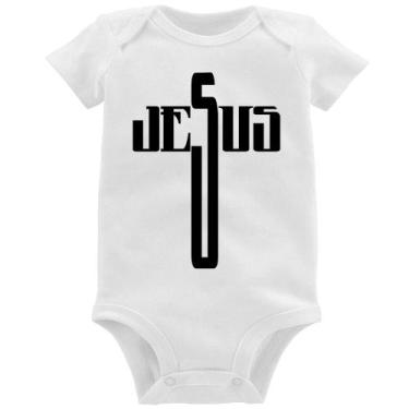 Imagem de Body Bebê Jesus Cruz - Foca na Moda, Branco, GG