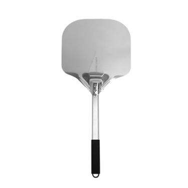 Imagem de ANYDOCANMOOT Espátula de pizza perfurada de 15 cm com cabo longo para uso interno e externo (30,5 cm)