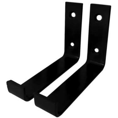 Imagem de Kit 2 Suportes Mão Francesa Invertida Par 20cm de Ferro 25mm