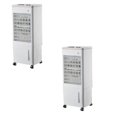 Imagem de Kit 02 Climatizador de Ar Umidificador 8 Litros 4 Funções 65W Zellox 220V