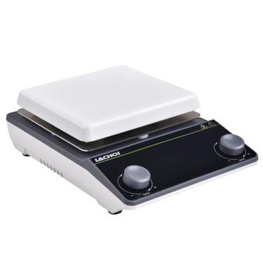 Imagem de LACHOI Agitador Magnético 5,9 Polegadas Placa De Aquecimento 200-1600Rpm Temperatura Máx. 300℃/572°F Placa De Agitação Magnética Máx. 5L Agitadores De Laboratório Com Barra De Agitação E Haste De A