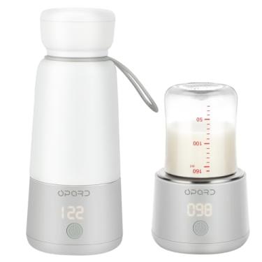 Imagem de Opard Aquecedor De Mamadeira Portátil Para Viagem, Modos De Aquecimento Duplo Para Leite Materno, Fórmula, Água, Aquecedor De Mamadeira Sem Fio Com 4 Temperaturas Ajustáveis Para Viagem, Aquecedor D