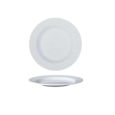 Imagem de Prato de osso de disco branco de porcelana sintética, prato de arroz frito de fast food - P1010; disco branco de 25,4 cm