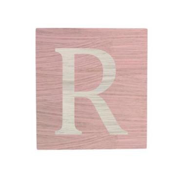 Imagem de Cubo Rosa Bebê Letra Branca Festa Chá de Bebê Decoração 8x8x8 Cm Mdf M