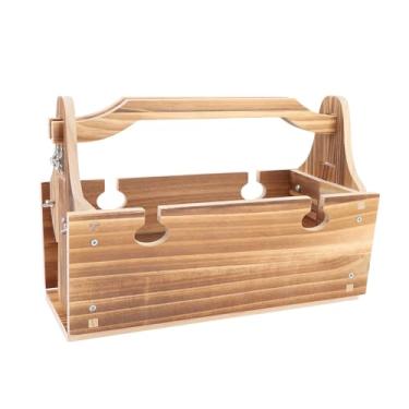 Imagem de Mesa de Cesta de Piquenique Dobrável, 2 Em 1 Mesa de Piquenique Cesto de Madeira Conversível, Mesa de Piquenique Ao Ar Livre Portátil Com Cesta de Armazenamento para Piqueniques