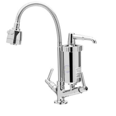 Imagem de Torneira Metal Inox Filtro Gourmet Pia Mesa Cozinha Bancada CasaGrande