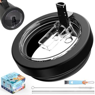 Imagem de Tampa flip de 850 g com canudo à prova de vazamento para Stanley Quencher, substituição de tampa de copo de 850 g para acessórios de copo Stanley, tampas de copo de silicone sem derramamento para copo