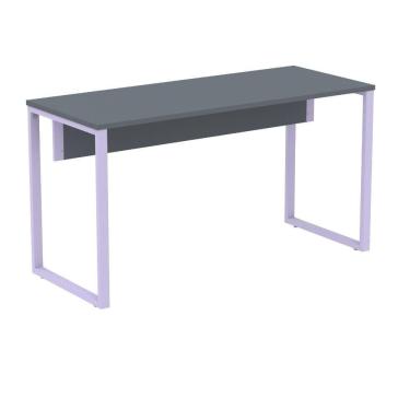 Imagem de Mesa Escritório P25 Tub Pandin 120 Cm (larg) Tampo Mdp Grafito Pé Aço Tubular Lilás