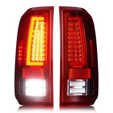 Imagem de Luzes traseiras de LED para Ford F150 2008-2016, serve apenas para modelo de cama Fleetside, conjunto de lanterna traseira, lente vermelha com estrutura cromada