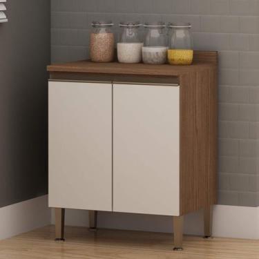 Imagem de Armário Balcão 70cm com Tampo e pés 1304 Linha Conecta Genialflex, Éba