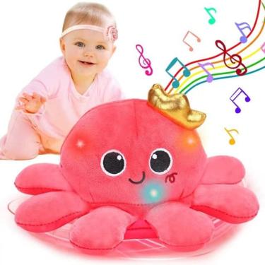 Imagem de Brinquedo musical de pelúcia Octopus para rastejar e caminhar Tsomtto, 3-4 anos