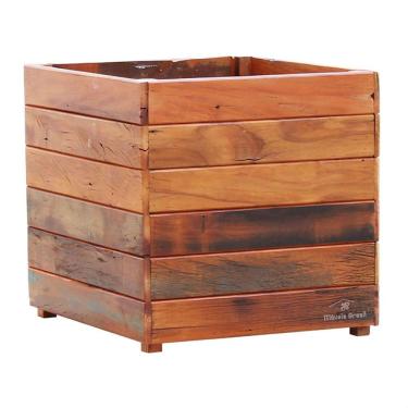 Imagem de Vaso Cachepot 30x30cm Madeira Maciça Natural