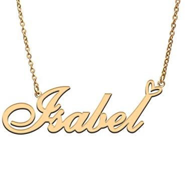 Imagem de RONKAH Colar de nome personalizado personalizado com coração colar de nome personalizado para mulheres colar de moda pessoal melhor presente para menina, mãe, filha, amizade, Natal, aniversário,