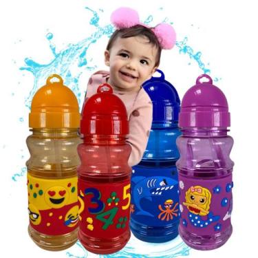 Imagem de Squeeze Infantil Garafinha Agua Plástico Bico Silicone 420ml - PDIMPOR