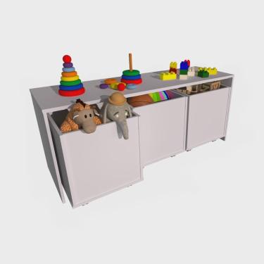 Imagem de Mesa E Organizador de Brinquedos 100% mdf (crianças Caixas Baús)