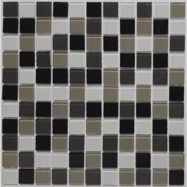 Imagem de Pastilha de Vidro Quadrados de 2,5cm Cristal Glass Mosaic 30cmx30cm (Placas)
