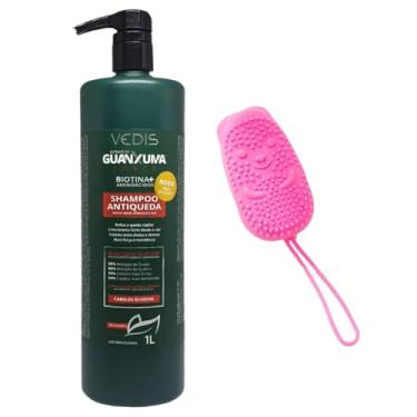 Imagem de Shampoo Guanxuma Force Antiqueda Cabelos Oleosos Redução de Queda e Controle de Oleosidade + Esponja de Silicone Para Banho