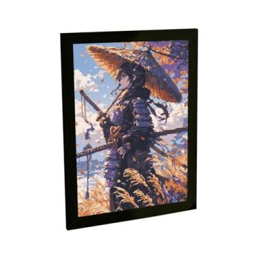Imagem de Quadro Decorativo Samurai Ilustração 8 Bits Gamer Games Anime Decoração Poster Quarto Sala