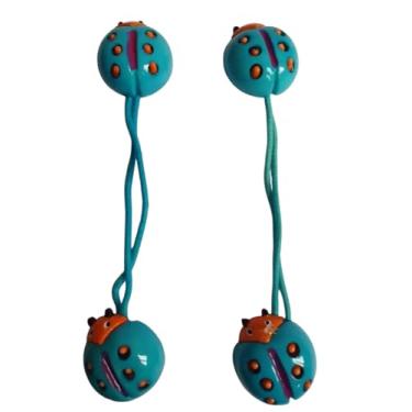 Imagem de 2 Pares Maria chiquinha Xuxa de cabelo Infantil Joaninha Fashion azul