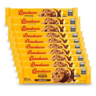 Imagem de Cookies Bauducco Maxi Chocolate Kit 10 Pacotes de 96g
