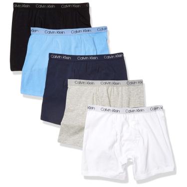 Imagem de Cuecas boxer Calvin Klein Boys Little Modern Cotton, pacote com 5