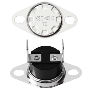 Imagem de Interruptor fusível térmico para termostato KSD-40LC 70 para forno micro-ondas GE, normalmente fechado
