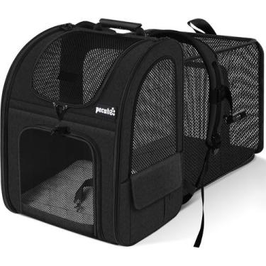 Imagem de Mochila Pet Carrier Pecute expansível para cães e gatos de 8 kg