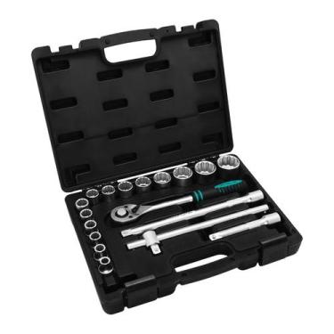 Imagem de Jogo De Soquete Estriado Encaixe 1/2 c/ 18 Pecas STELS 135779