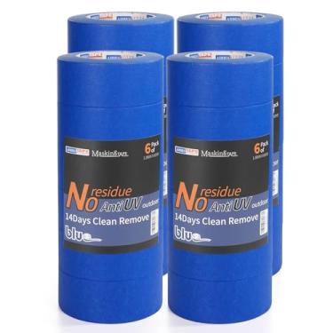 Imagem de ADHES TAPE PURSUIT OF PERFECTION Fita Adhes Blue Painters Tape Fita De Pintura Azul Para Paredes, Anti-Uv, 14 Dias De Limpeza E Remoção, 1,88 Polegadas X 60 Jardas, 24 Rolos