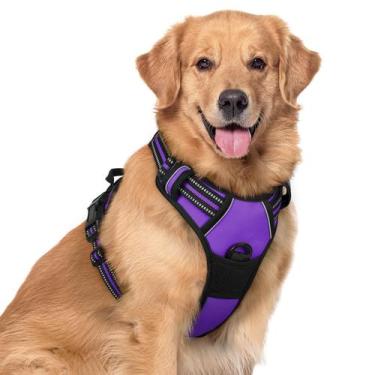 Imagem de Arnês para cães rabbitgoo No Pull ajustável roxo XL